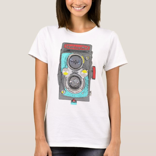 Pop Art Vintag Camera. T-Shirt (Vorderseite)