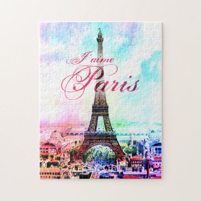 Pop Art Vintage Eiffelturm (Vertikal)