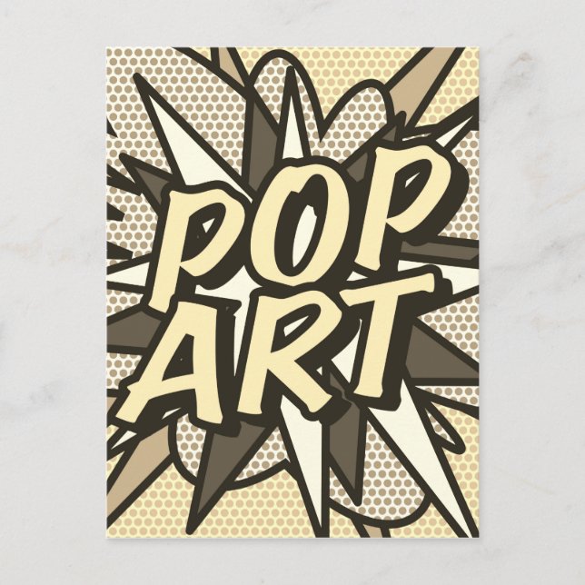 POP ART Vintager Spaß Retro Comic Buch Postkarte (Vorderseite)