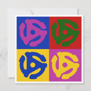Pop Art Vinyl Record 45 RPM Einsatz