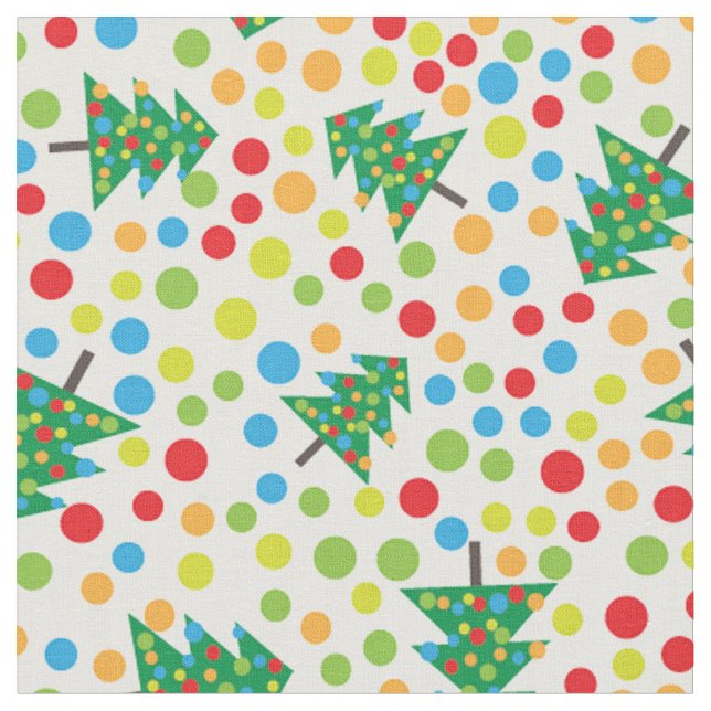 Pop Art Weihnachtsbaum Stoff (Nahaufnahme)