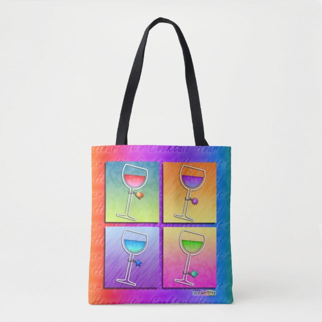 POP ART WEIN TASCHE (Vorderseite)