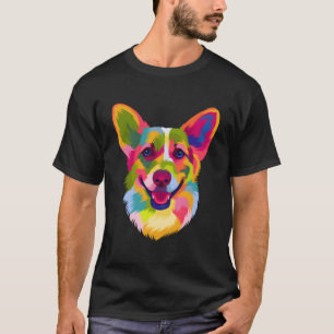 Pop Art Welsh Corgi Pet Lover Geschenk Männer Frau T-Shirt