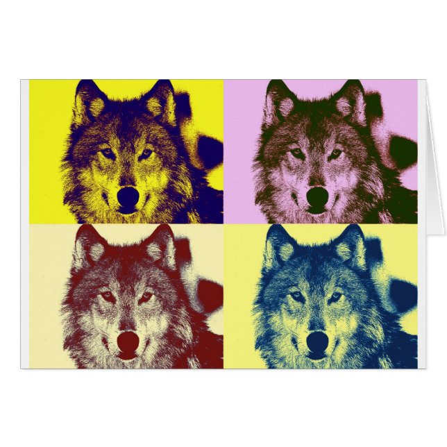 Pop Art Wolf (Vorderseite (Horizontal))