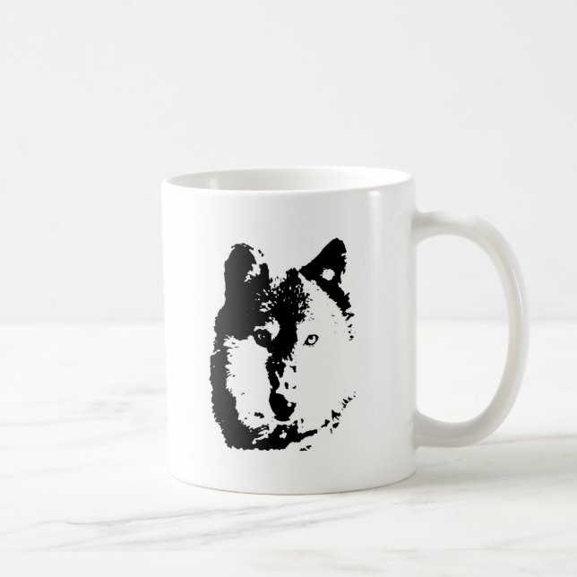 Pop Art Wolf Kaffeetasse (Rechts)