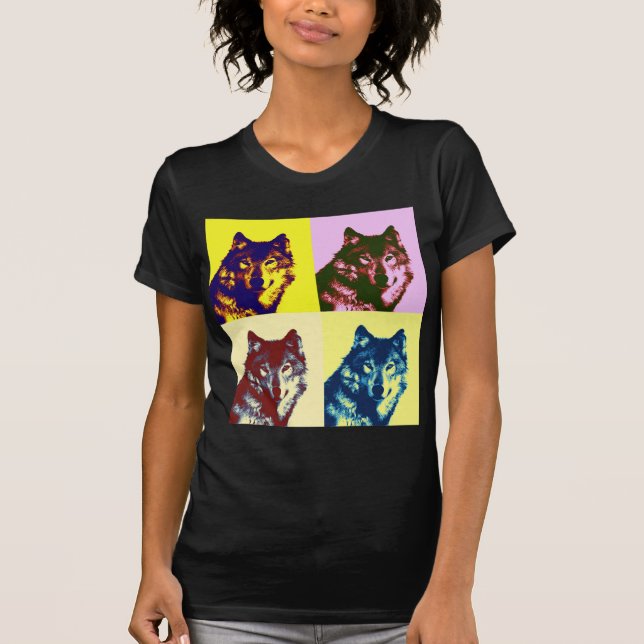 Pop Art Wolf T-Shirt (Vorderseite)