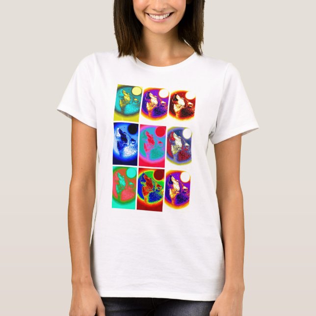 Pop Art Wolf T-Shirt (Vorderseite)