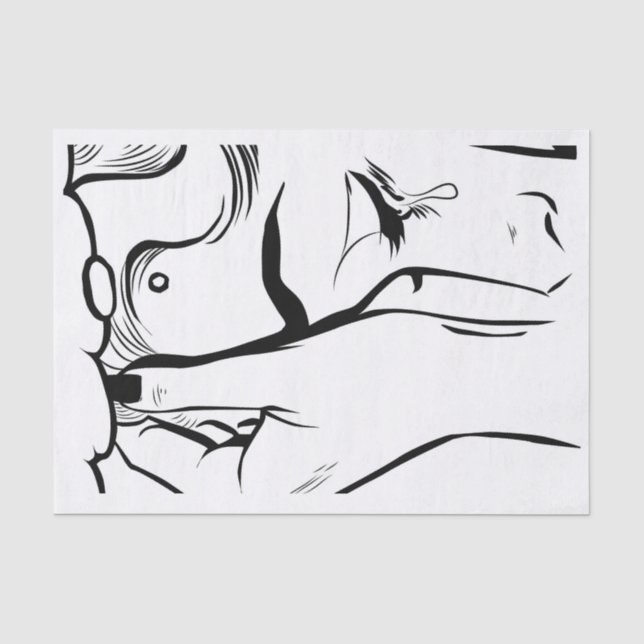 Pop Art Woman Cry Seidenpapier (Vorderseite)