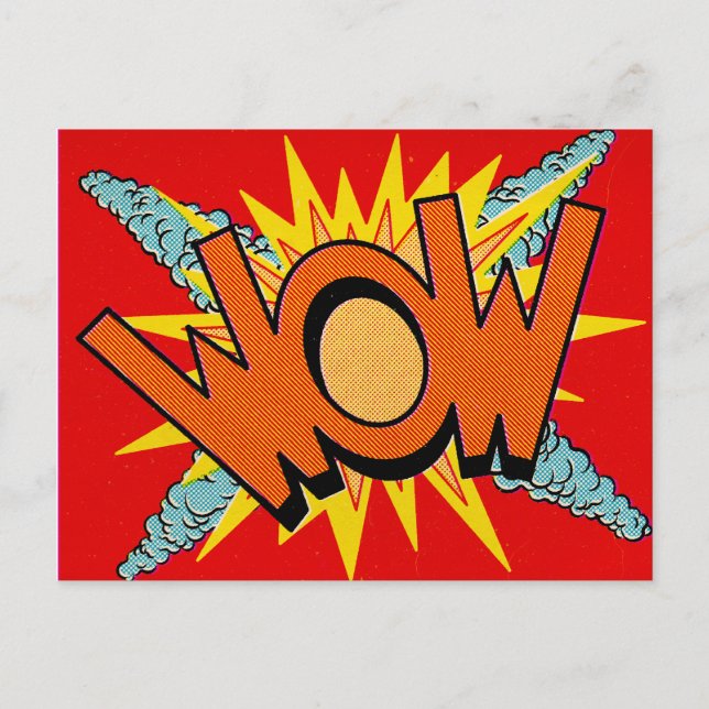 Pop Art | WOW | Postkarte (Vorderseite)