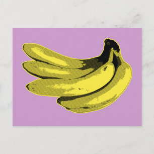 Pop Art Yellow Banana Graphic Postkarte