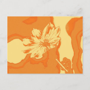 Pop Art Yellow Cosmos Blume Postkarte