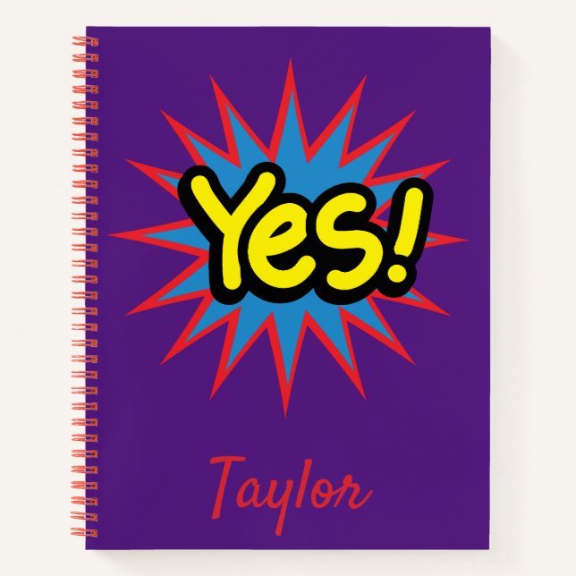 Pop Art yes Notizbuch (Vorderseite)