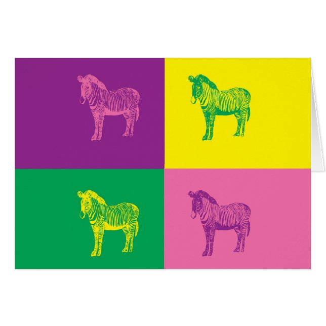 Pop Art Zebra (Vorderseite (Horizontal))