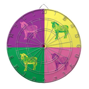 Pop Art Zebra Dartscheibe