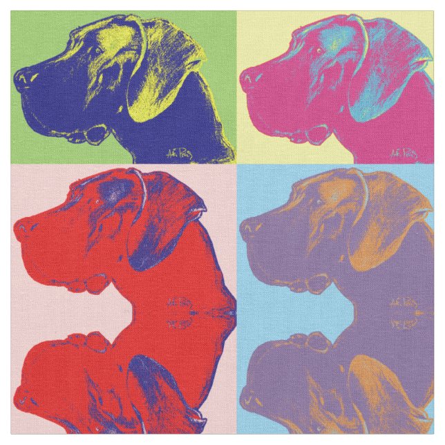 Pop Art zeichne Dane Stoff (Nahaufnahme)