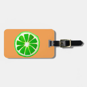 Pop Art Zitrusfrüchte Limone Früchte Original Aqua Gepäckanhänger