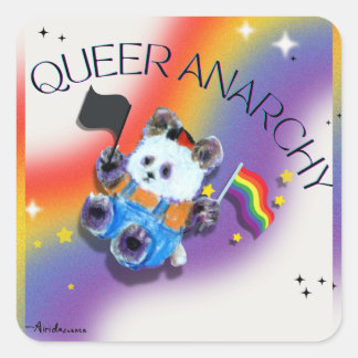 Pop auf dem Panda-Bärenaufkleber Quadratischer Aufkleber