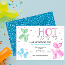 Pop auf über dem hellen Ballon Einladung zum Gebur