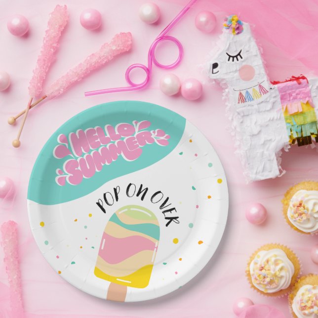 Pop auf über die Geburtstagspartei Pappteller (Party)