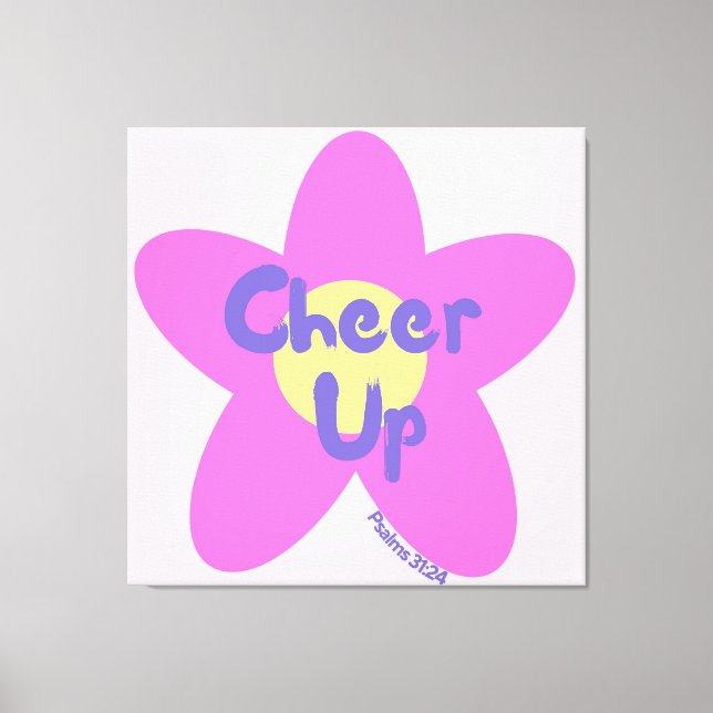 Pop Aufwärmen Kunst Rosa Christliche Leinwand Kuns (Vorderseite)