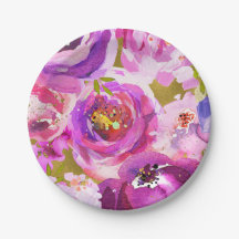 Pop aus rosa Lila Gold Moderne, trendige, florale