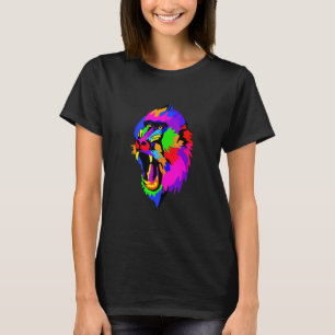 Pop Baboon Primat Mammal Animal Zookeeper Affe T-Shirt