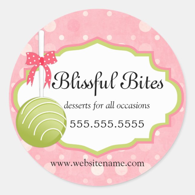 Pop Bäckerei Box Siegel Runder Aufkleber (Vorderseite)