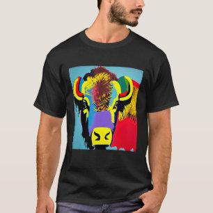 Pop Bison Fun Niedlich Trendsetter für Damen und H T-Shirt