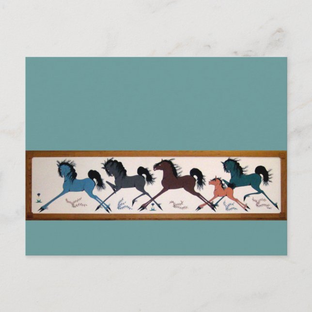 Pop Chalee Horse Mural Postkarte (Vorderseite)