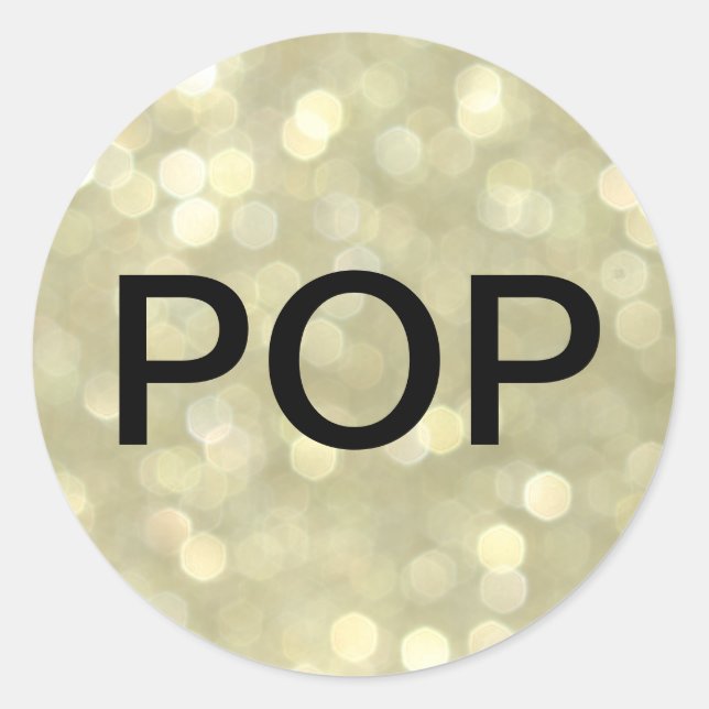 POP Champagne Bubbles Sticker (Vorderseite)