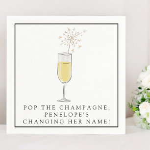 Pop Champagne Custom Dusche & Bachelorette Serviette