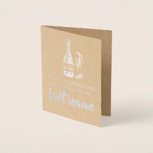 Pop Champagne - Vorschlag von Funny Bridesmaid Folienkarte