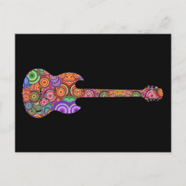 Pop Circles Guitar Logo Postkarte