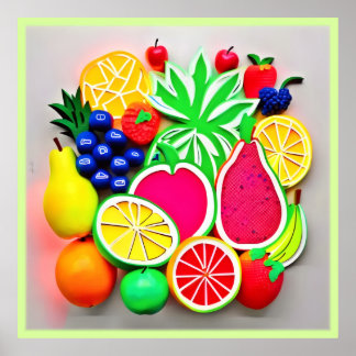 Pop Colorful Frucht Poster