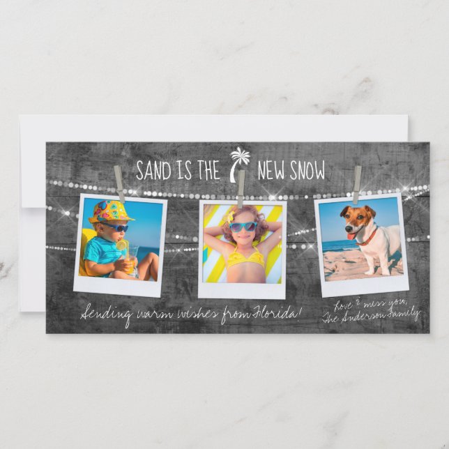 Pop couleur monochrome Florida Holiday 3 Cartes ph (Devant)