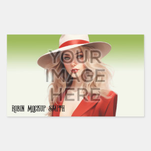Pop Culture Signable Add Foto Personalisiert Custo Rechteckiger Aufkleber