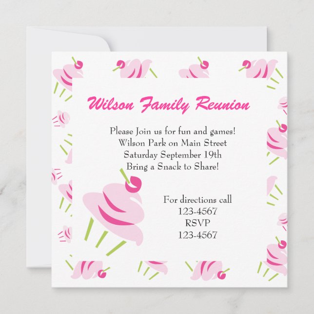 Pop cuPcaKeS Einladung (Vorderseite)