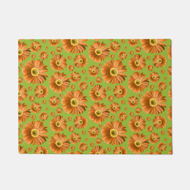 Pop Daisy Orange Fußmatte (Vorderseite)