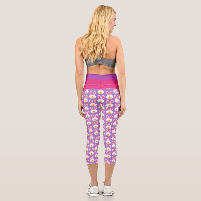 Pop de lapin de Pâques Mode Capris Leggings (Verso)