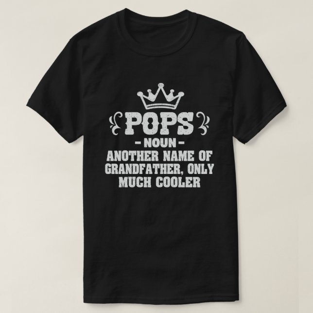 Pop Definition Funny bedeutet Cooles Opa-Geschenk T-Shirt (Design vorne)