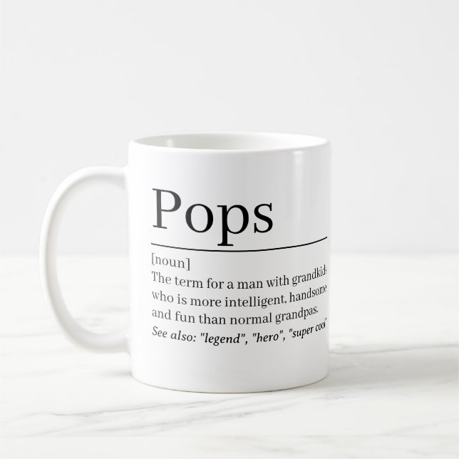 Pop Definition Tassen ・Personalisiertes Opa-Gesche (Links)