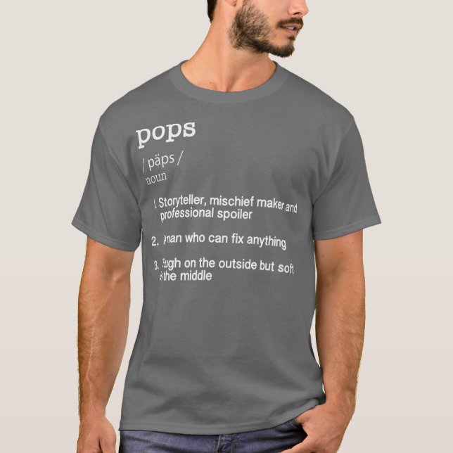 Pop Definition    TFunny Cool Present Gift T-Shirt (Vorderseite)