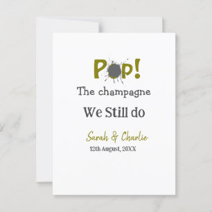 Pop den Champagner machen wir immer noch goldgraue Postkarte