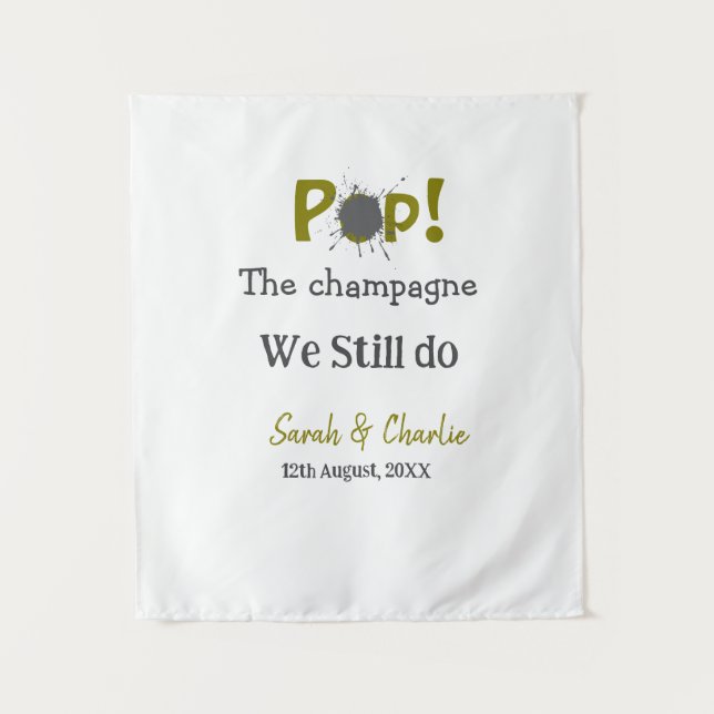 Pop den Champagner machen wir immer noch goldgraue Wandteppich (Vorderseite)
