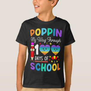 Pop Der 100. Schultag Kindergarten Kinder T-Shirt