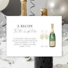 Pop der Champagner - Rezept für die Braut zu sein Begleitkarte