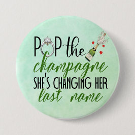 Pop der Champagner-Verlobung Button