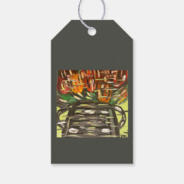 Pop der Farbe - Schwarze Geschenkmarke Geschenkanhänger