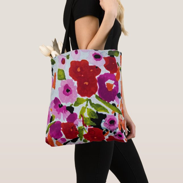Pop der farbigen, krautfarbenen Blume Hochzeit Tasche (Von Nahem)