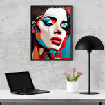 Pop der Frau zum Weinen Poster<br><div class="desc">Bringen Sie mit diesem faszinierenden Pop-Kunstposter eine Touch erstaunlicher Emotionen und lebhafter Farben an Ihre Wände. Dieses Kunstwerk mit der mutigen, visuell auffälligen Darstellung einer wunderschönen Frau in Tränen verbindet die raue Gefühlsintensität mit der spielerischen Kühnheit des Kunststils des Pops. In einer Palette lebendiger, auffälliger Farben präsentiert, ist dieses Stück...</div>